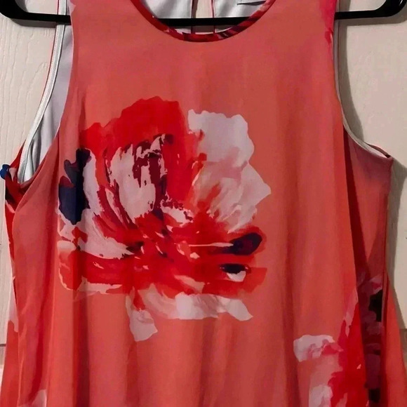 Calvin Klein pink floral sleeveless shift dress size Small - Picture 2 of 5